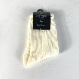 Boys Ivory Dress Socks by Darnel Nylon Size 5-6.5